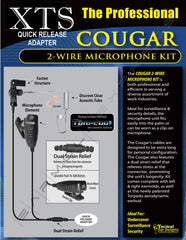 COUGAR 2-WIRE MIC W/ QUICK RELEASE FOR MOTOROLA XTS3000 XTS5000 XTS2500 XTS3500