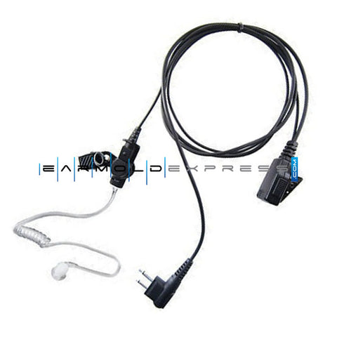 NEW 1-WIRE HEADSET EARPIECE FOR MOTOROLA CP200 CLS RDX RDU RADIOS - PTT MIC