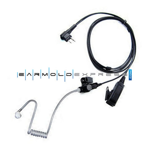 2 WIRE SURVEILLANCE MIC EARPIECE FOR MOTOROLA CP200 PR400 CLS HYT RADIO HEADSET