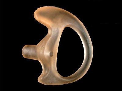 LEFT LARGE GEL EAR MOLD SEMI CUSTOM FLEXIBLE OPEN INSERT POLICE HEADSET TIP
