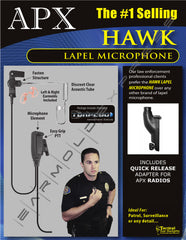 HAWK LAPEL MIC AND QUICK RELEASE ADAPTER FOR MOTOROLA APX4000 APR6000 APX7000