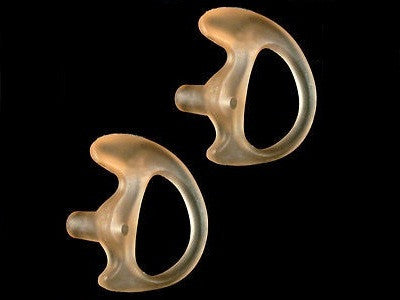 2 LEFT XS FLESH COVERT GEL EARMOLDS TACTICAL FBI OPEN EAR INSERT EARPIECE