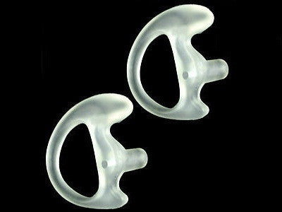 GEL EAR MOLD INSERTS FOR ACOUSTIC TUBE - 2 CLEAR RIGHT MEDIUM - 2WAY RADIO TIP