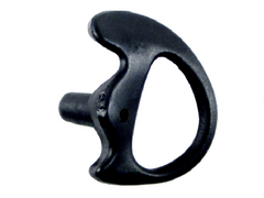 LEFT SMALL BLACK MOLDED GEL OPEN EAR INSERT FOR EARPIECE ACOUSTIC TUBE HEADSET